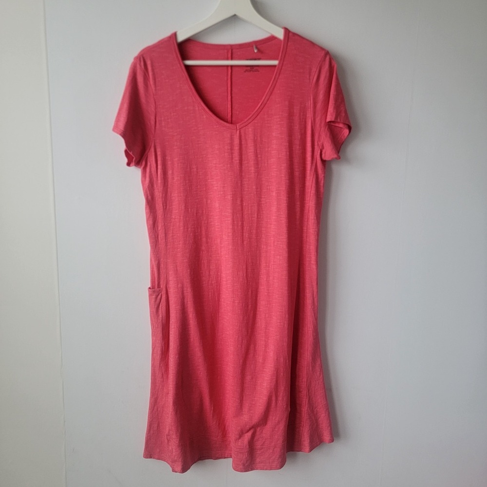 Toad & Co Women's V-Neck Dress With Pocket Short Sleeve A-Line Casual